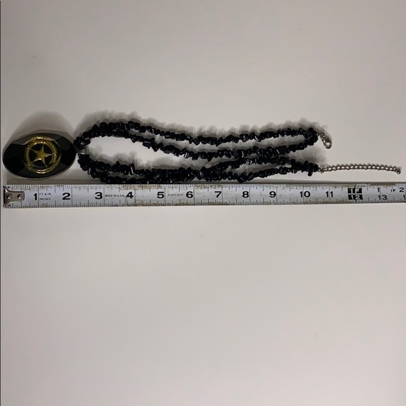 Texas Lone Star pendant Black beaded layer necklace one size adult - Picture 6 of 8